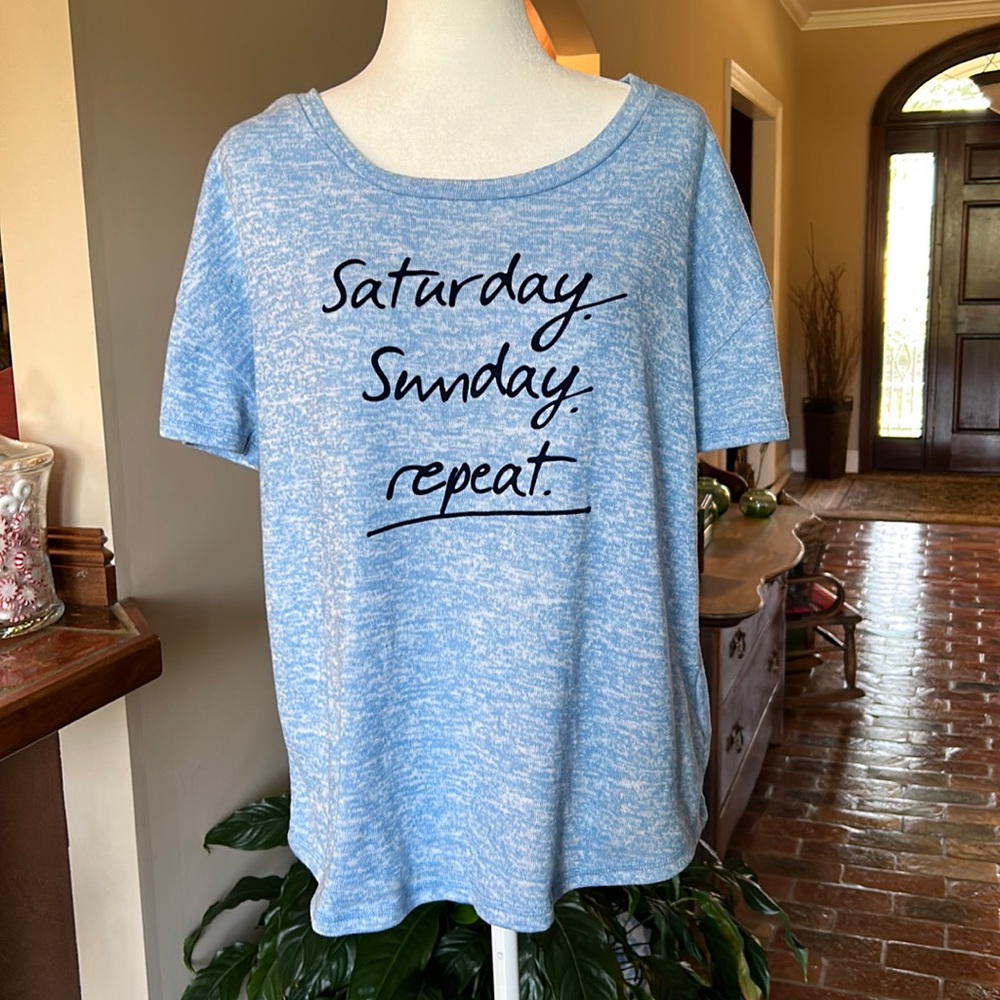 Joe Fresh heathered blue tee szL